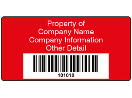 Scanmark+ barcode label (text on colour), 38mm x 76mm