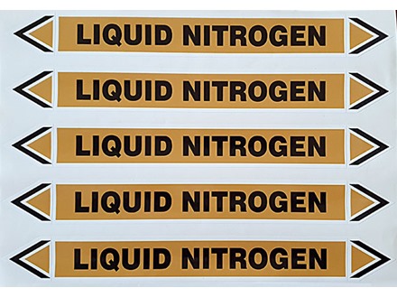 Liquid nitrogen flow marker label.