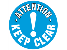 Attention keep clear floor marker