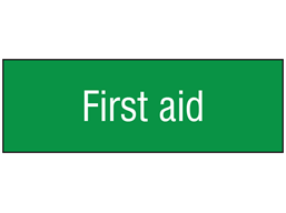 First aid, engraved sign.