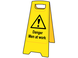 A-board, danger men at work