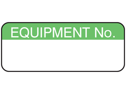 Equipment number maintenance label.