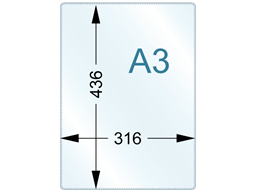 Document pocket, A3 vertical, with self adhesive fixing