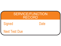 Service function record maintenance label.