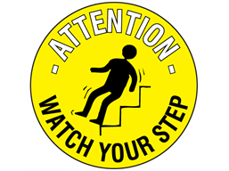 Attention watch your step floor marker