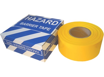 Yellow plain barrier tape.