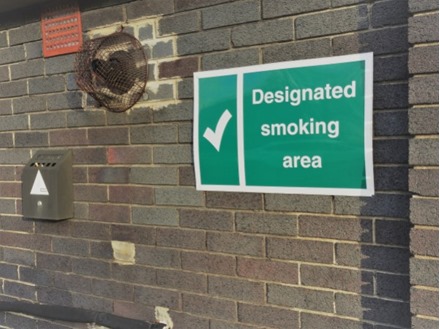 Designated smoking area