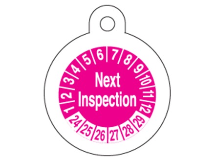 Next inspection month and year tag