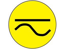 Direct and alternating current symbol label.