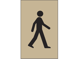 Pedestrian symbol heavy duty stencil