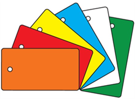 Rectangular Plastic Tags (Blank, 55mm x 102mm)