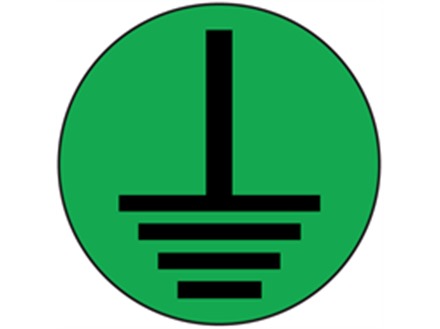 Earth symbol label (black on green)