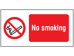 No smoking label.