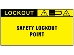 Safety lockout point label