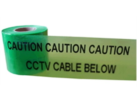 Caution cctv cable below tape.