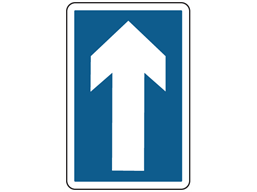 Ahead only traffic sign