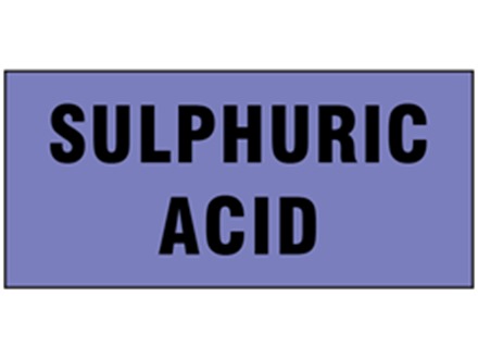 Sulphuric acid pipeline identification tape.