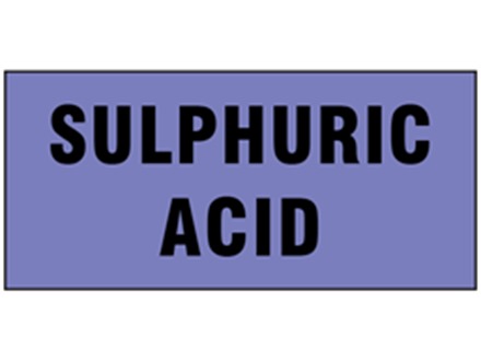 Sulphuric acid pipeline identification tape.