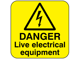 Danger live electrical equipment