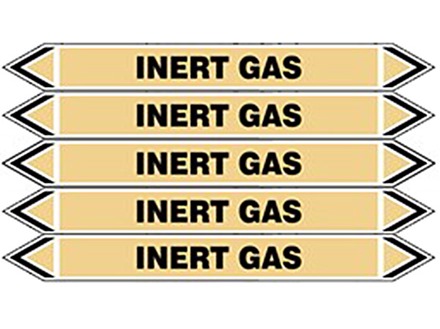 Inert gas flow marker label.