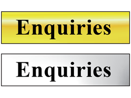 Enquiries metal doorplate