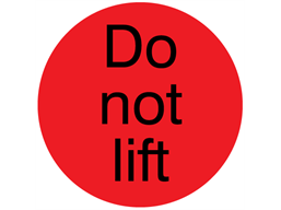 Do not lift packaging label