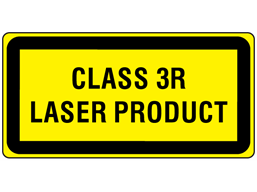 Class 3R laser equipment warning safety label.