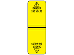 Danger 240 volts cable wrap label