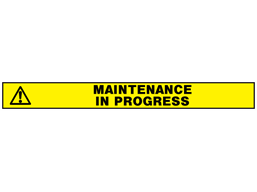 Maintenance in progress barrier tape