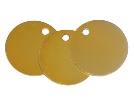 Blank Circular Brass Tag