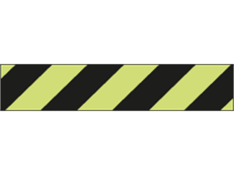 Photoluminescent hazard warning tape