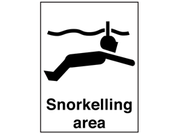 Snorkelling area sign.