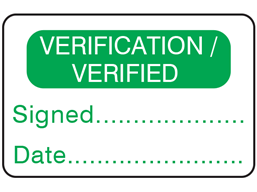 Verification verified label