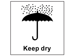 Keep dry heavy duty packaging label