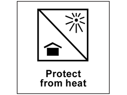 Protect from the heat heavy duty packaging label