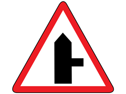 Road junction to the right sign
