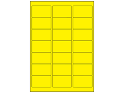 Yellow polyester laser labels, 38.1mm x 63.5mm