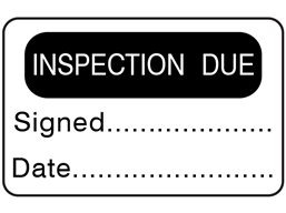 Inspection due label