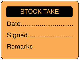 Stock take fluorescent label