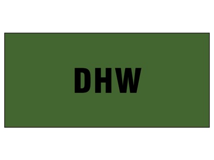 DHW pipeline identification tape.