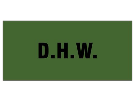 D.H.W pipeline identification tape.