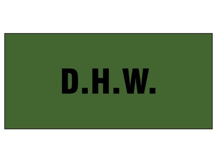 D.H.W pipeline identification tape.