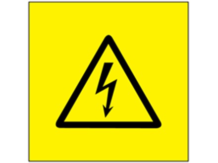 Electric voltage symbol labels.