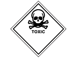 Toxic hazard warning diamond sign