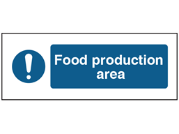 Food production area safety label.