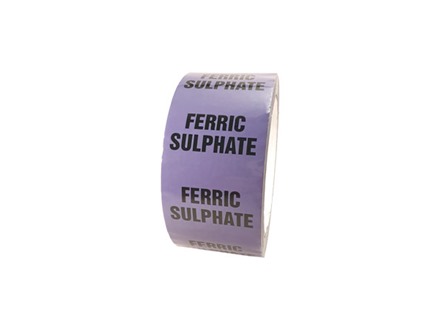 Ferric sulphate pipeline identification tape.