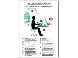 Prevention of injury to display screen users sign