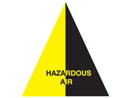 Hazardous Air (with text) Label.