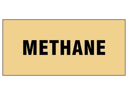 Methane pipeline identification tape.