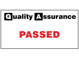 Passed quality assurance sign